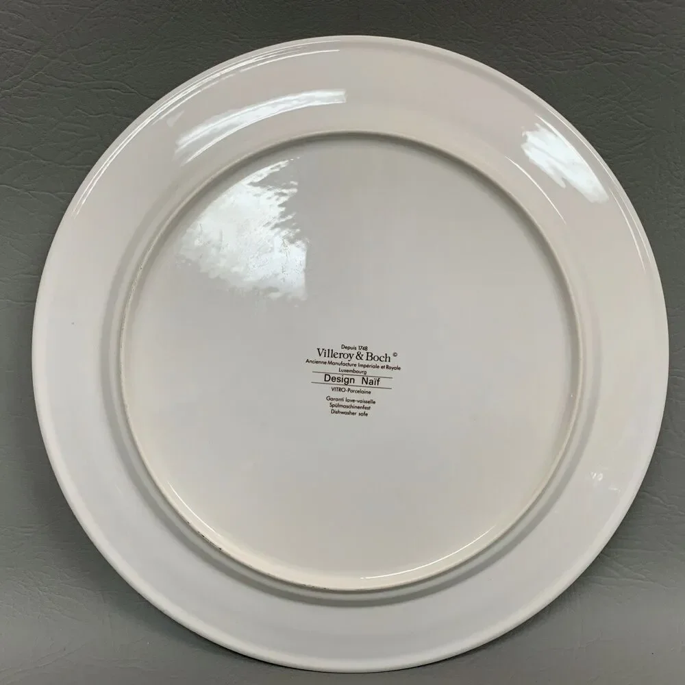 Villeroy & Boch Design Naif Laplau Charger Plate‎ Noahs Ark Animals Boat 12 3/8